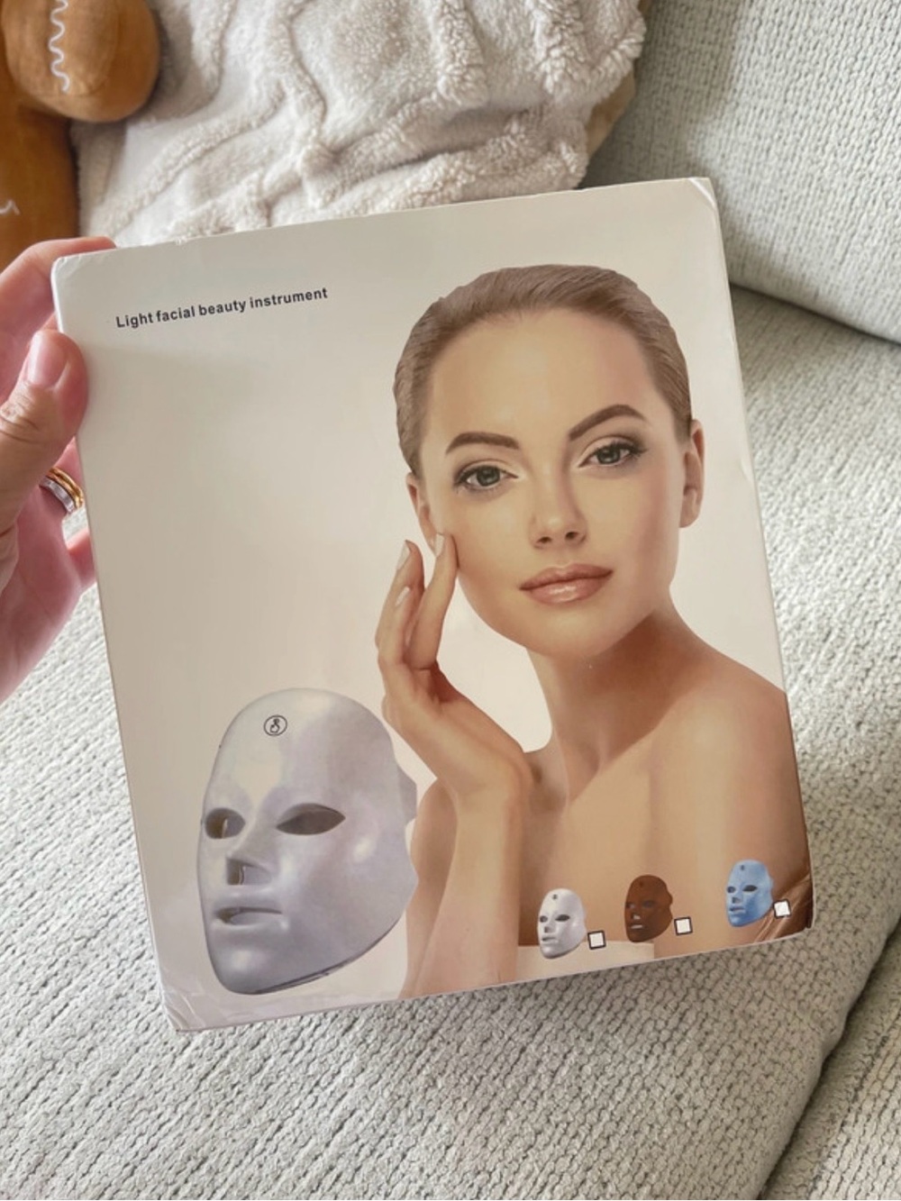 Light Facial Beauty Instrument LED Therapy Mask - White